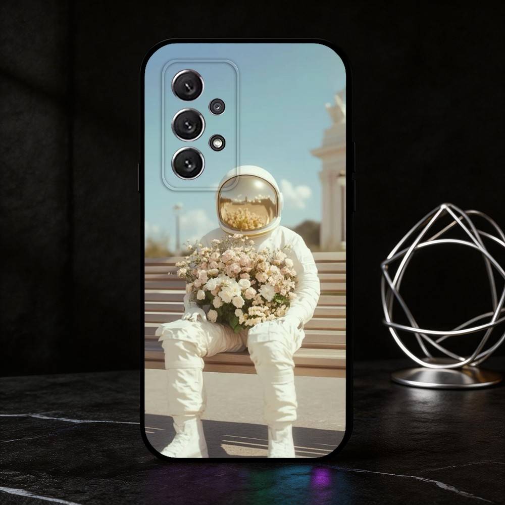 A-Abstract Astronaut Phone Case For Samsung S25,24,21,22,23,30,Ultra,20,Plus,Fe,Lite,Note Soft Black Cover