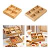 Bamboo Food Serving Tray Nut and Candy Serving Platter Snack Container for Living Room