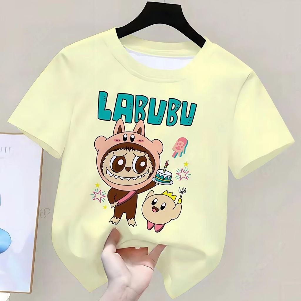 LABUBU 3D-trykk Tegneserie Anime Barn T-skjorte Sommer Kortarmet T-skjorte Jente Gutt Skjorte Casual Topper