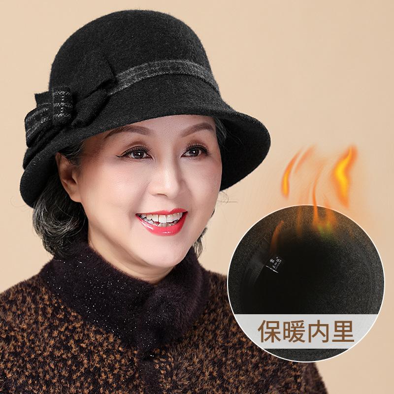 Autumn and Winter Fashion Versatile Hat Women's British Retro Woolen Hat Top Hat High-end Simple Women's Basin Hat