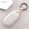 Leather Car Key Case Cover Shell Fob For Jeep Renegade Compass Grand Cherokee For Chrysler 300C Wrangler Dodge Ram 1500 Journey