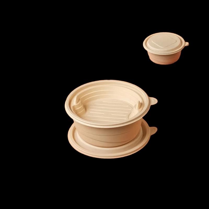 Eco-Friendly Biodegradable Corn Starch Round Food Container