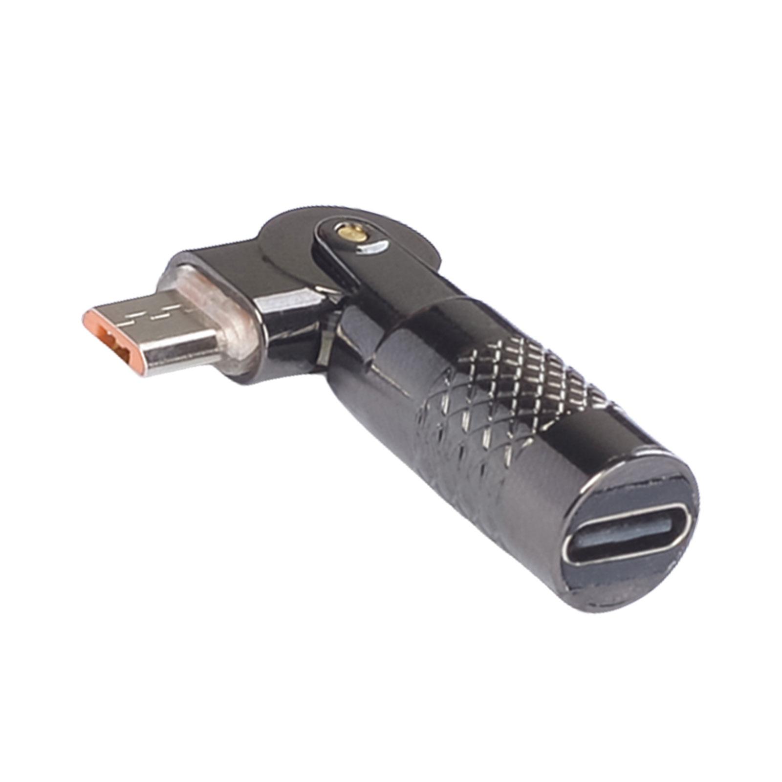 

Переходник типа C на Micro USB, алюминиевый, под углом 90 градусов, для игровых развлечений, зарядка 3A, передача данных 480 Мбит/с