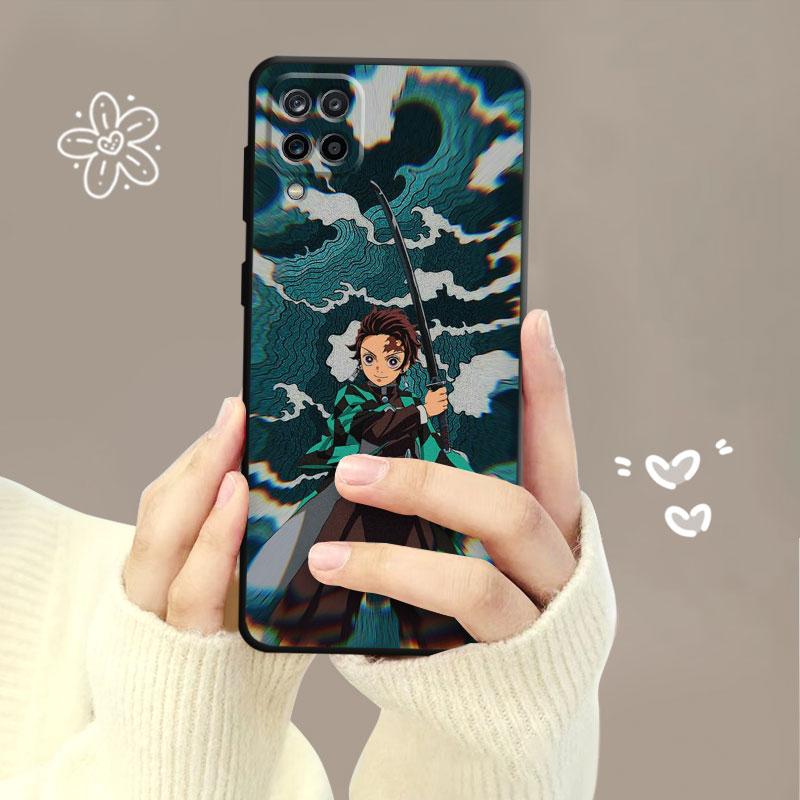 Telefon Fall Für Samsung Galaxy A70 A70s A50 A30s A04s A20s A20e A02 A02s A03 A42 M31 M13 Abdeckung Anime dämon Slayer Nezuko Tanjirou