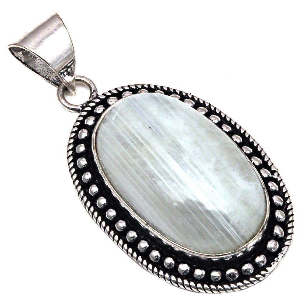 

Pendant Moonstone Gemstone Handmade Mother s Day Gift Silver Jewelry 1.75