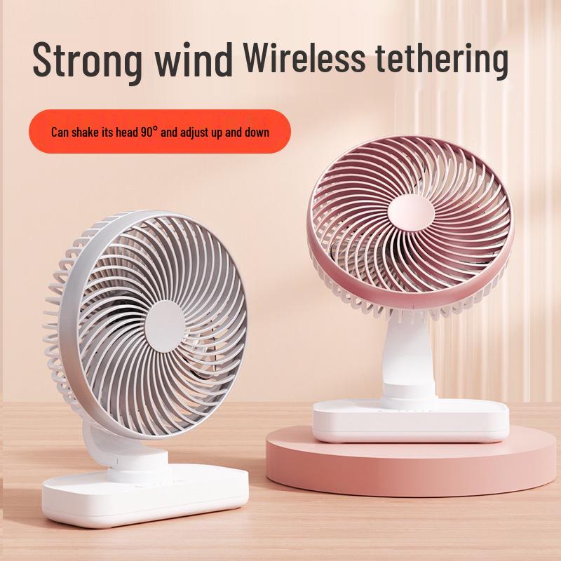 USB Rechargeable Desktop Oscillating Mini Fan for Dorm or Office