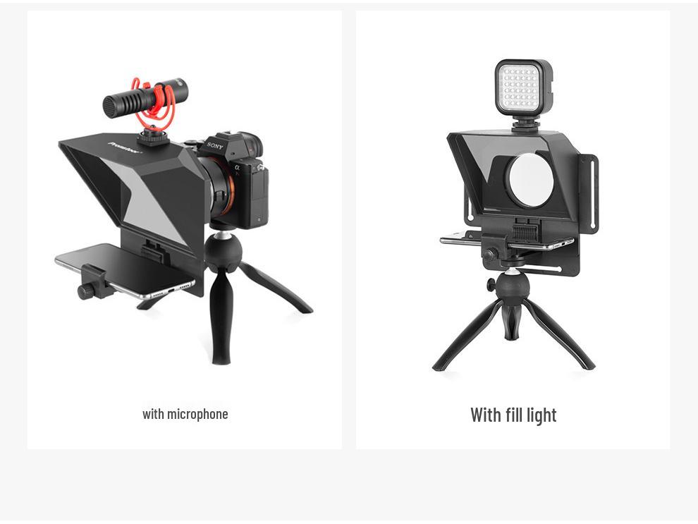 ZhiJie Pronstoor Portable Teleprompter for Mobile Phones & DSLR Cameras