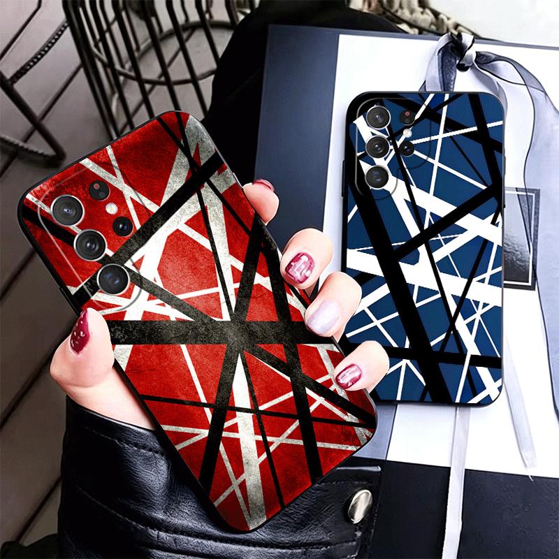 Eddie Van Halen Graphic Guitar Soft Phone Case for Samsung Galaxy S26 S25 Edge S24 Ultra S23 Plus S22 S21 FE S20 Black Cover Bac