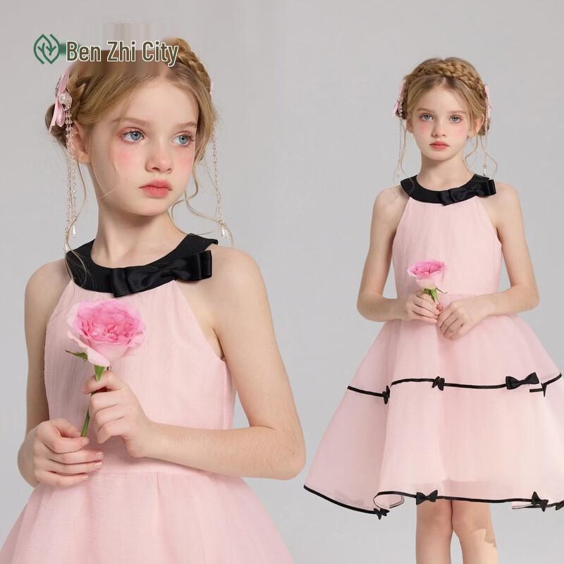 Zhimu Girls  Bowknot Mesh Fairy Dress 160