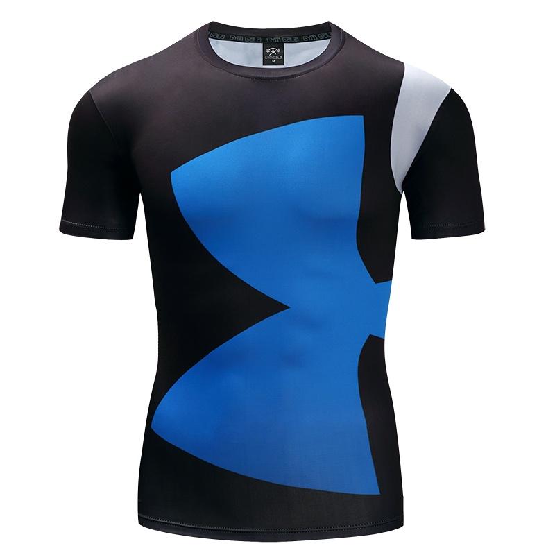 Costume Superhero Tshirt Short Sleeve Slim Fit Shirt Athletic Cycling Jersey