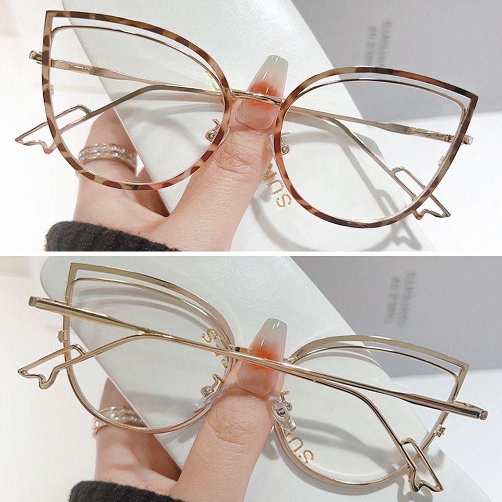 Blue Ray Blocking Anti-Blue Light Glasses Vintage Ultralight Metal Computer Goggles Eye Protection Frame Eyewear Women