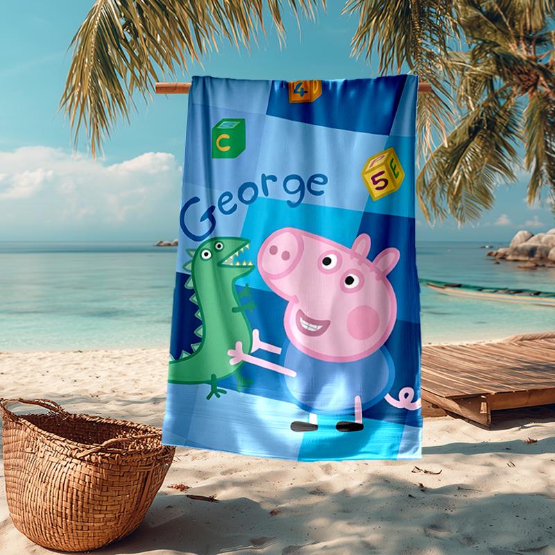 Pink Pig Fashion Beach Towel: Ideal for Summer Adventures Soft, Absorbent and Quick Drying Suitable for Swimming and Bathing