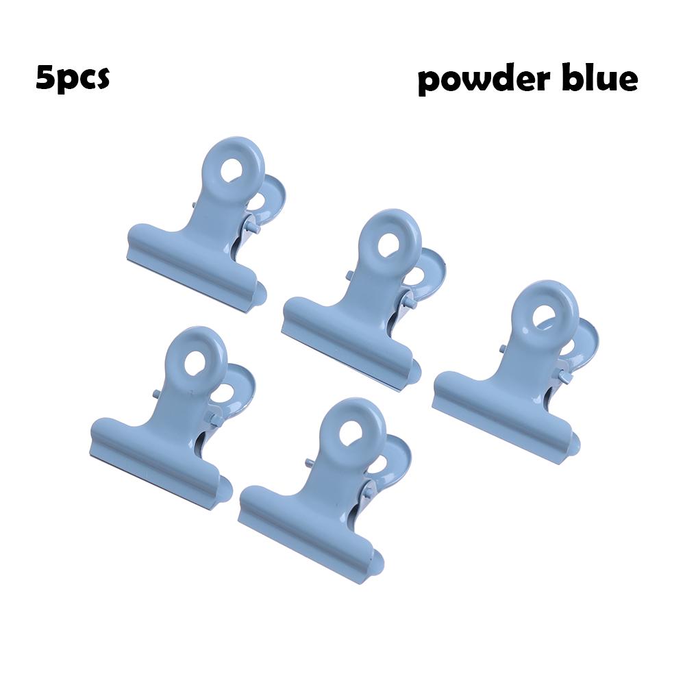 5PCS Cute Metal Clip Candly Color Metal Binder Clips Notebook Letter Paper Clip Office Clip