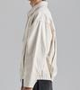 Button Seoul Minimal Cut-Line Collar Zip-Up (Ivory)