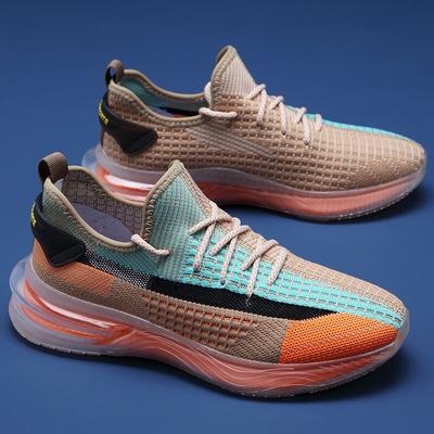 Summer New Couple Popcorn Running Flying Woven Breathable Sports Casual Shoes Height Increasing