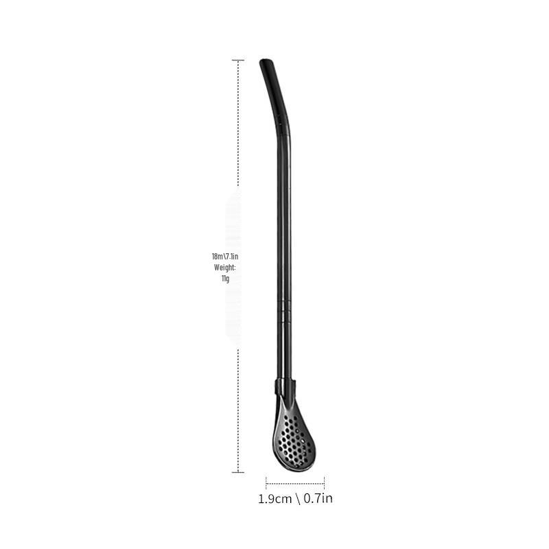 Creative Stainless Steel Filter Straw Spoon