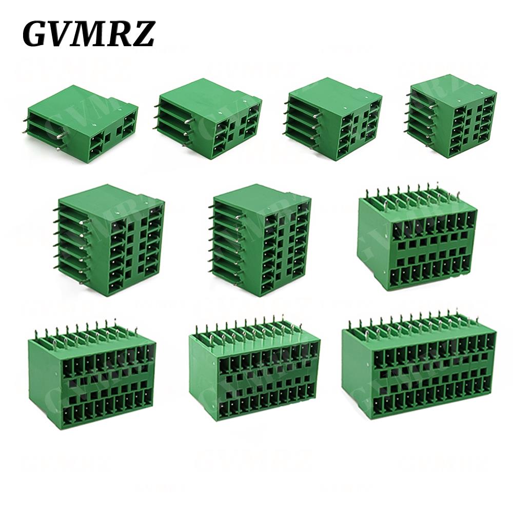 5Set 15EDG KF15EDGRH 3.81mm 2x2 ~ 2X12 pin Double row pluggable terminal block PCB welding plate Plug + Pin Socket