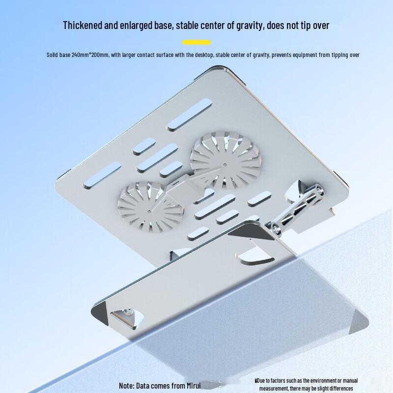 Mryc Aluminum Alloy Adjustable Laptop & Tablet Stand with Cooling Fan