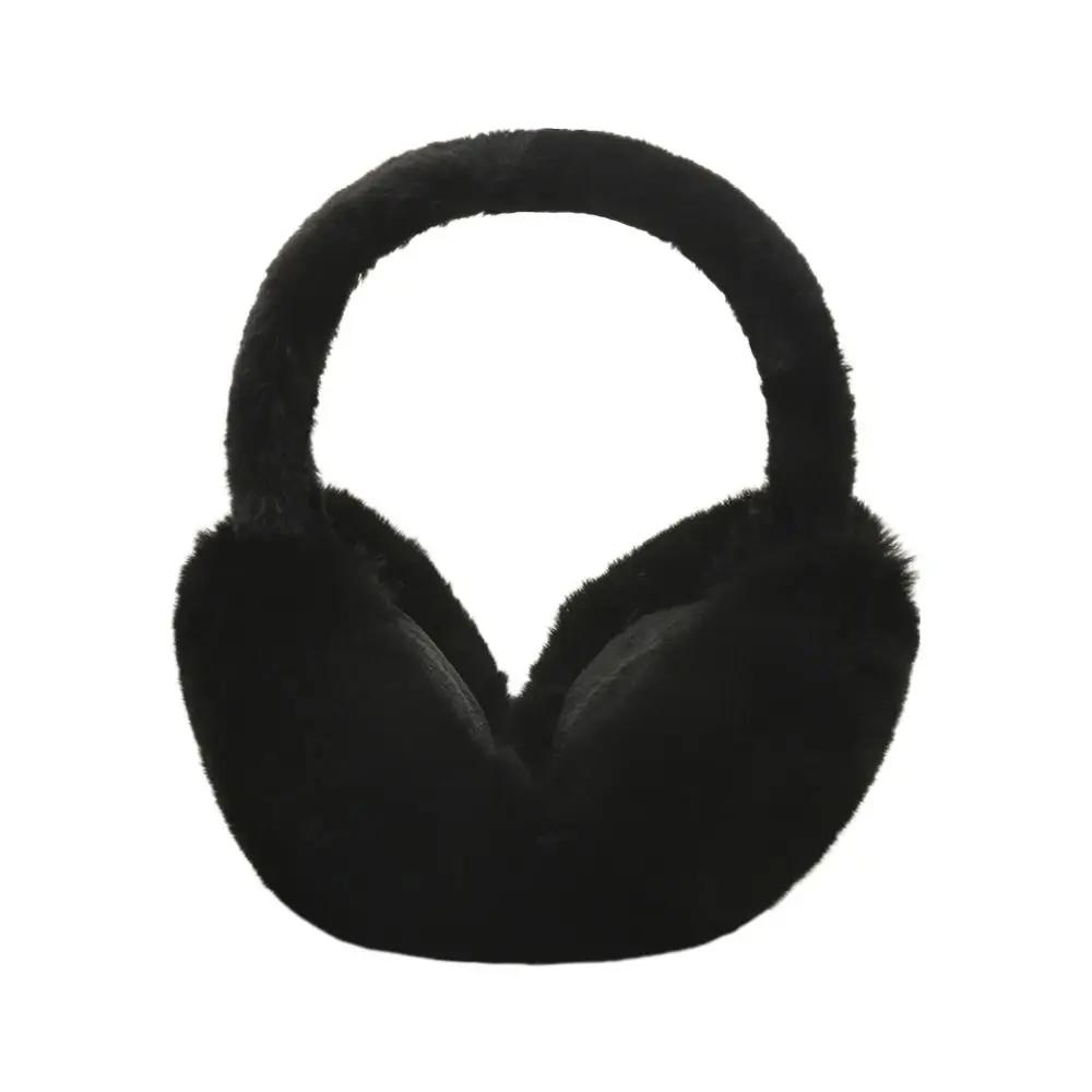 Solid Color Soft Plush Ear Warmer Winter Warm Earmuffs Fashion Ear Cover Outdoor Cold Protection Ear-Muffs Folding Earflap