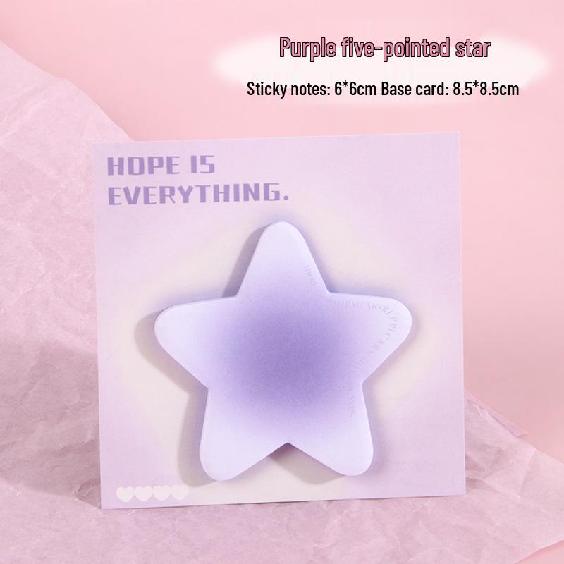 Colorful Irregular Heart Gradient Sticky Notes - Self-Adhesive Halo Blush Memo Paper