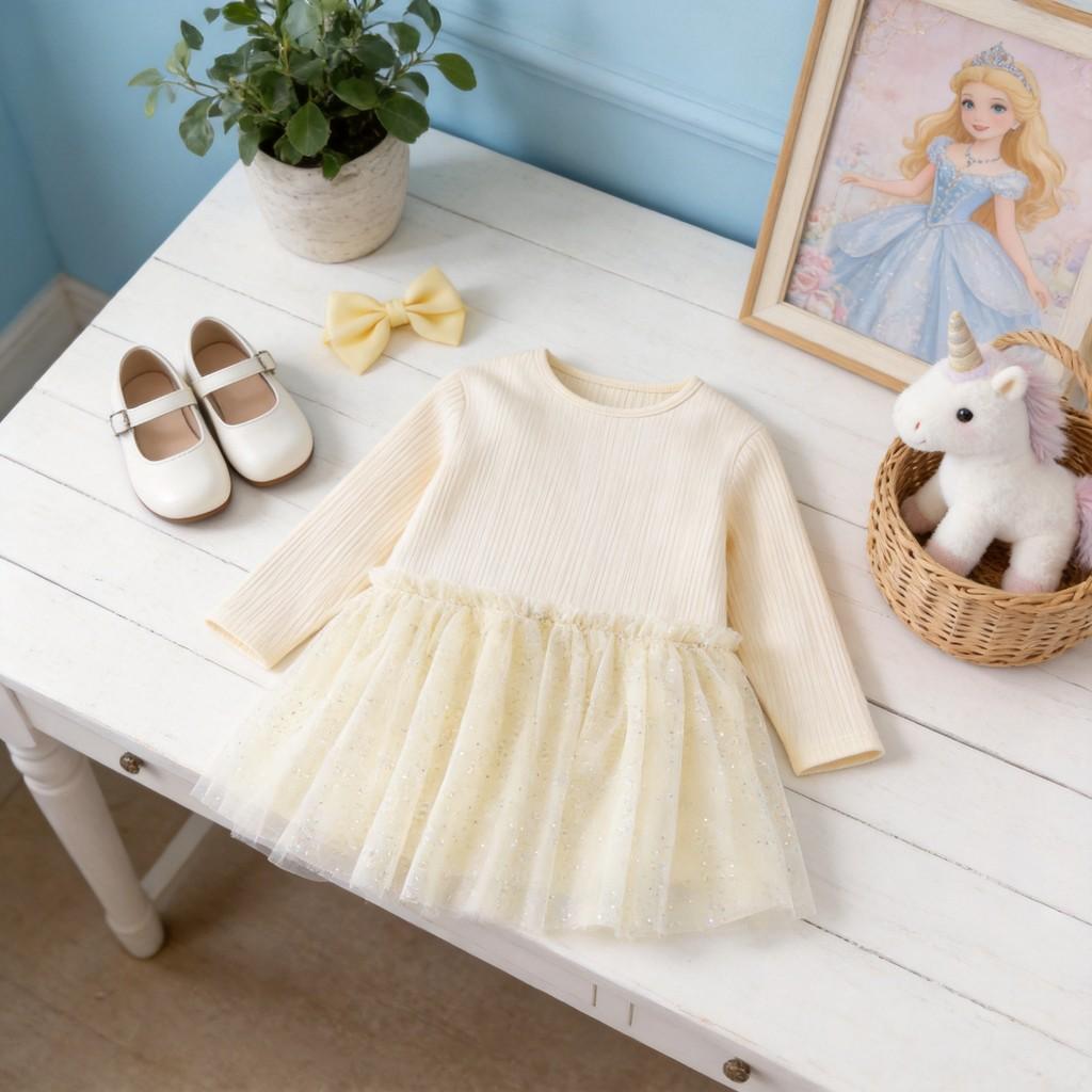 Girl Princess Dress With Cotton Fabric For Kids