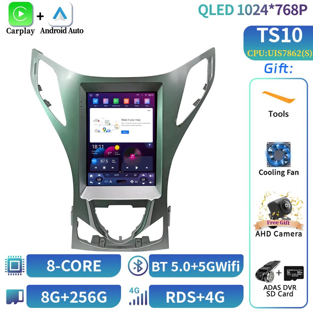 9.7" Android 14 For Hyundai Azera 2011-2012 Car Radio Multimedia Central  Navigation 4G GPS Carplay Android Auto Carplay Screen