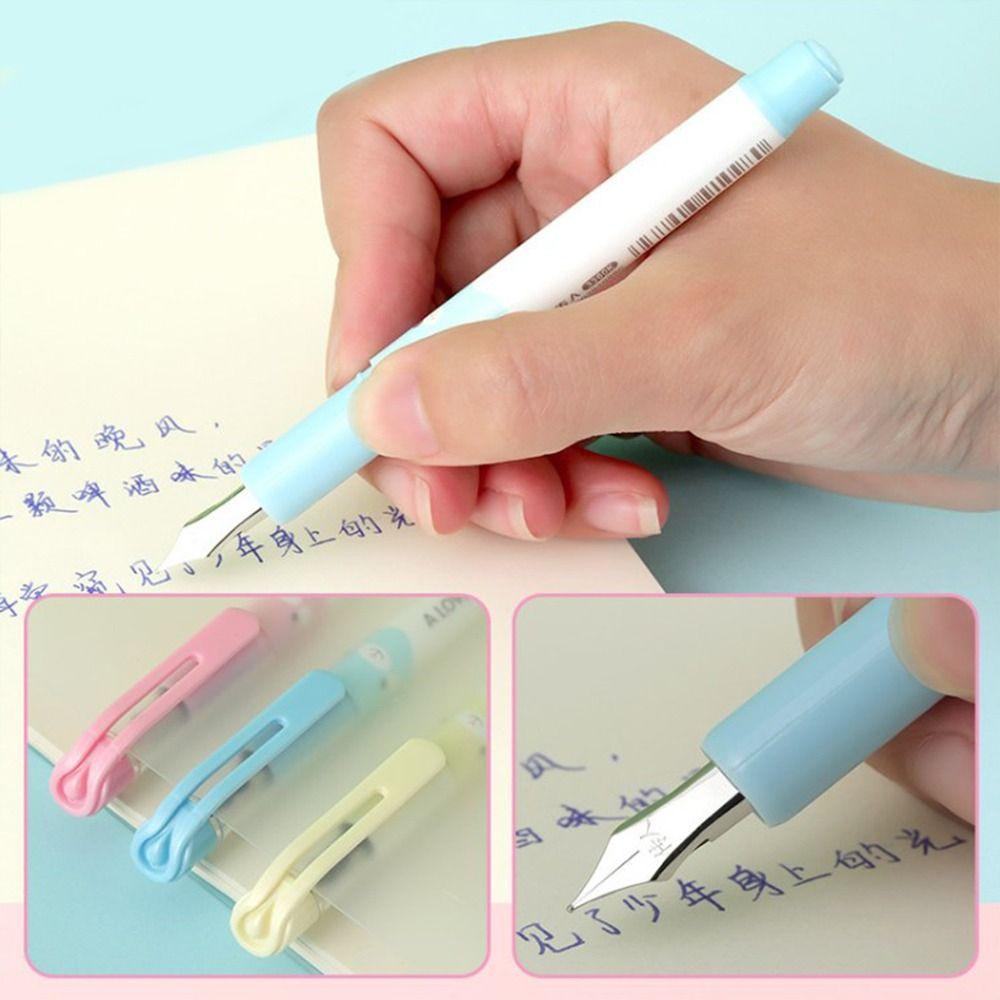 0.38mm Erasable Fountain Pen (1 Pen 4 Ink Sacs 1 Pen Cap) Ink Writing Pen Fountain Pen Set  Office