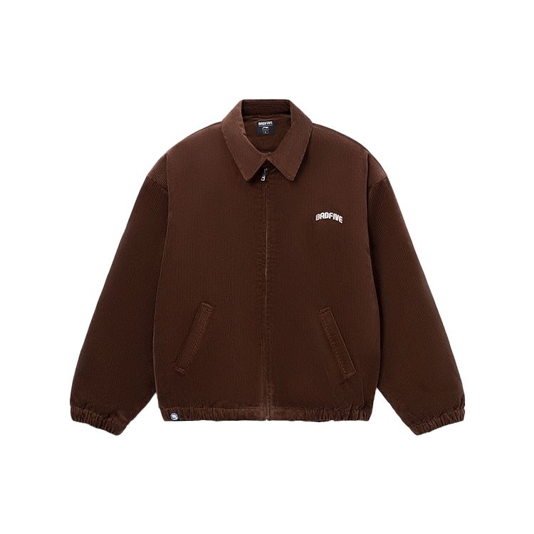 Li Ning Sports Basketball Series Polo-Kragen Lockere Kurze Baumwolljacke Herrenjacke Erdbraun AJMR021-1