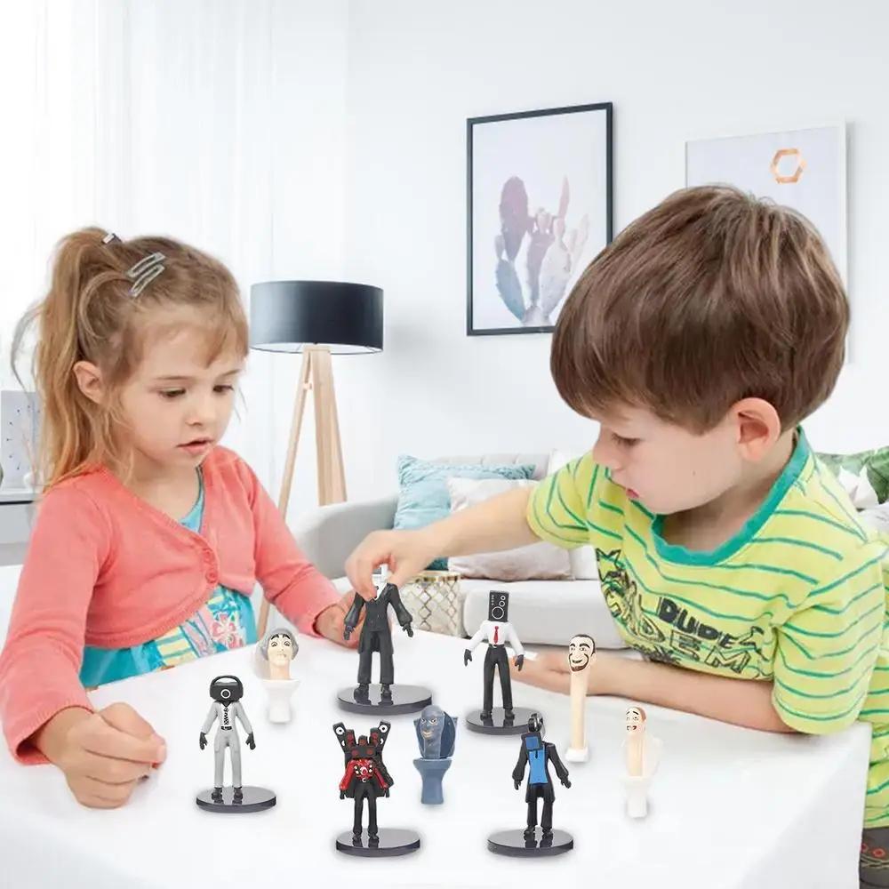 12PCS New Skibidi Toilet Game Toilet Man Monitor Man Audio Man Camera Man Figure Ornaments