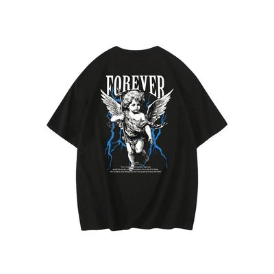 Y2k Shirts Men Gaphic Letter Print Short Sleeve Round Neck T Shirt TopCartoon Printing Vintage Luxury Oversized
