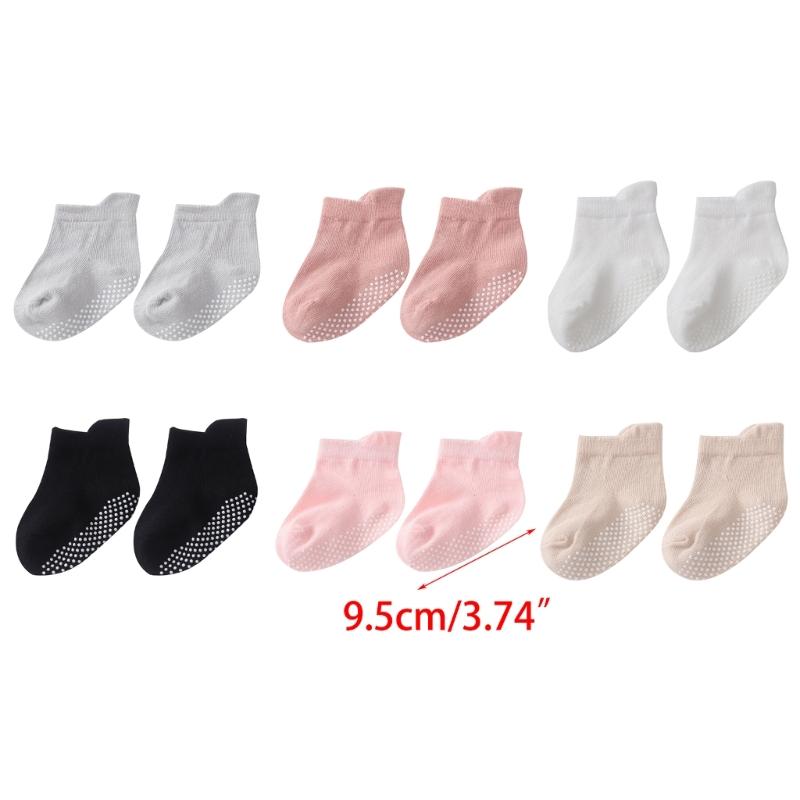 Floor Socks Solid Color Socks Non Slip Knitted Baby Socks Breathable Socks for Stable Step & Reduced Falling Risks