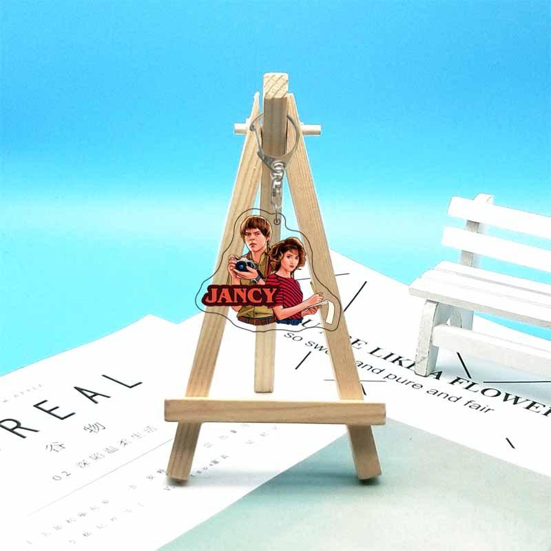 For Stranger Things Mike D'artagnan Eleven Robin Hopper Joyce Acrylic Keychain Custom Cartoons Cute Backpack Accessories Gift