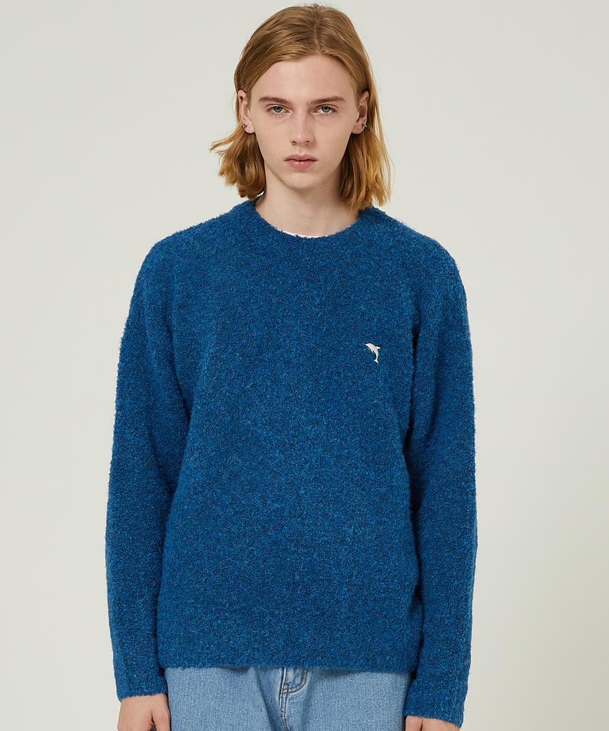 WAIKEI Dolphin Boucle Knit Blue