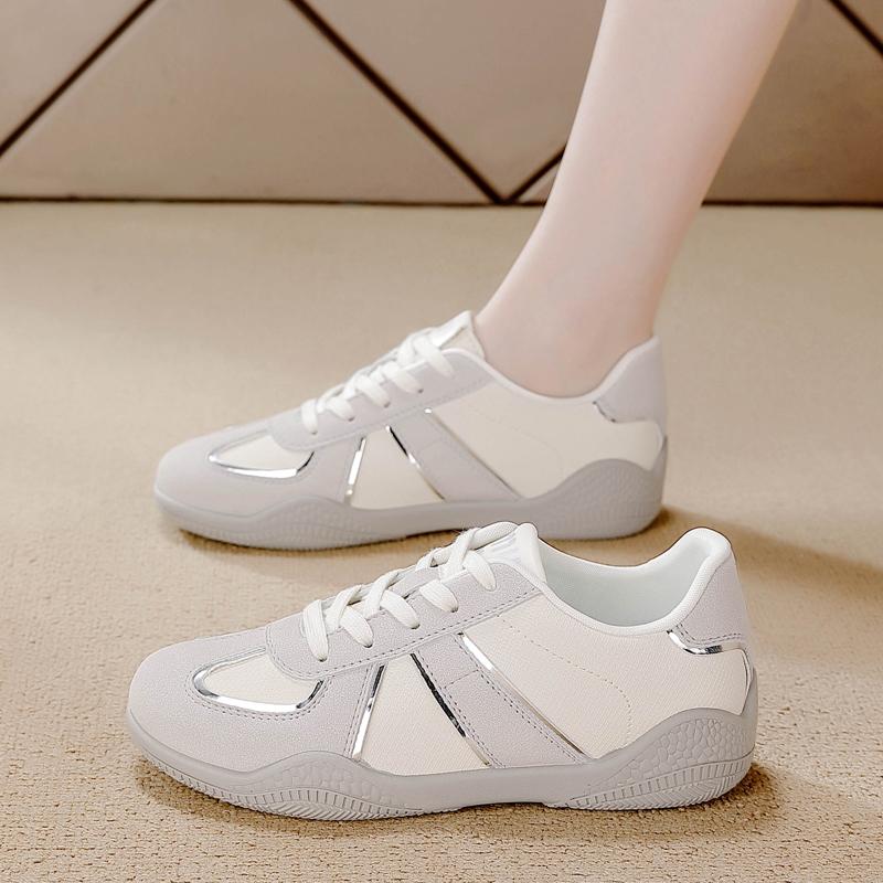 Luxury Designer Brand Women's Shoes Spring New Flat Casual Shoes PU Leather Breathable Fabric Comfortable Fashion Sneakers