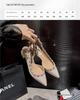Women's Nude Pointed Toe Chunky Heel Rivet Flats - Patent Leather Closed Toe Sandals for 2025 Spring & Autumn