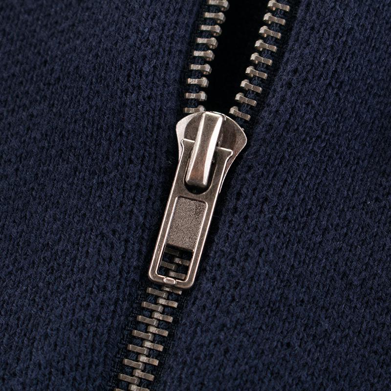 Dětský chlapecký pletený bavlněný kardiganový svetr na zip