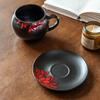 Coffee Cup Light Luxury High-End Ceramic Cup And Saucer Set Retro Mug Saucer Latte Cup Large Capacity Teacup