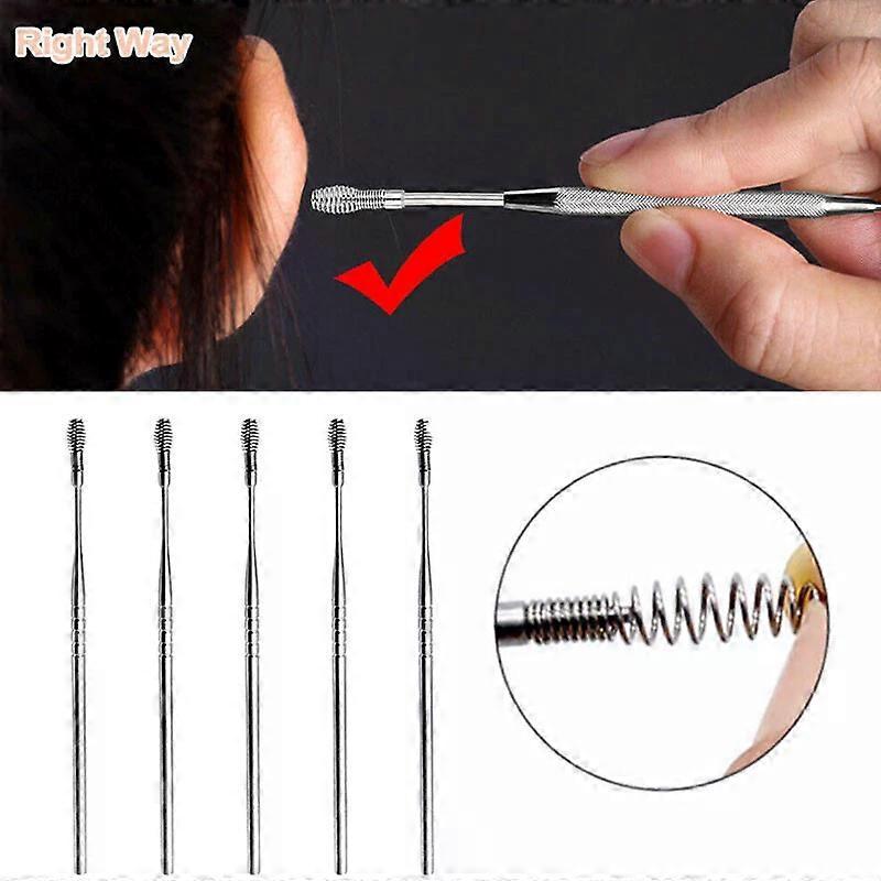 Ear Wax Remover, 5PCS Stainless Steel Ear Cleaner Spiral Curette Health Ear Clean Tool