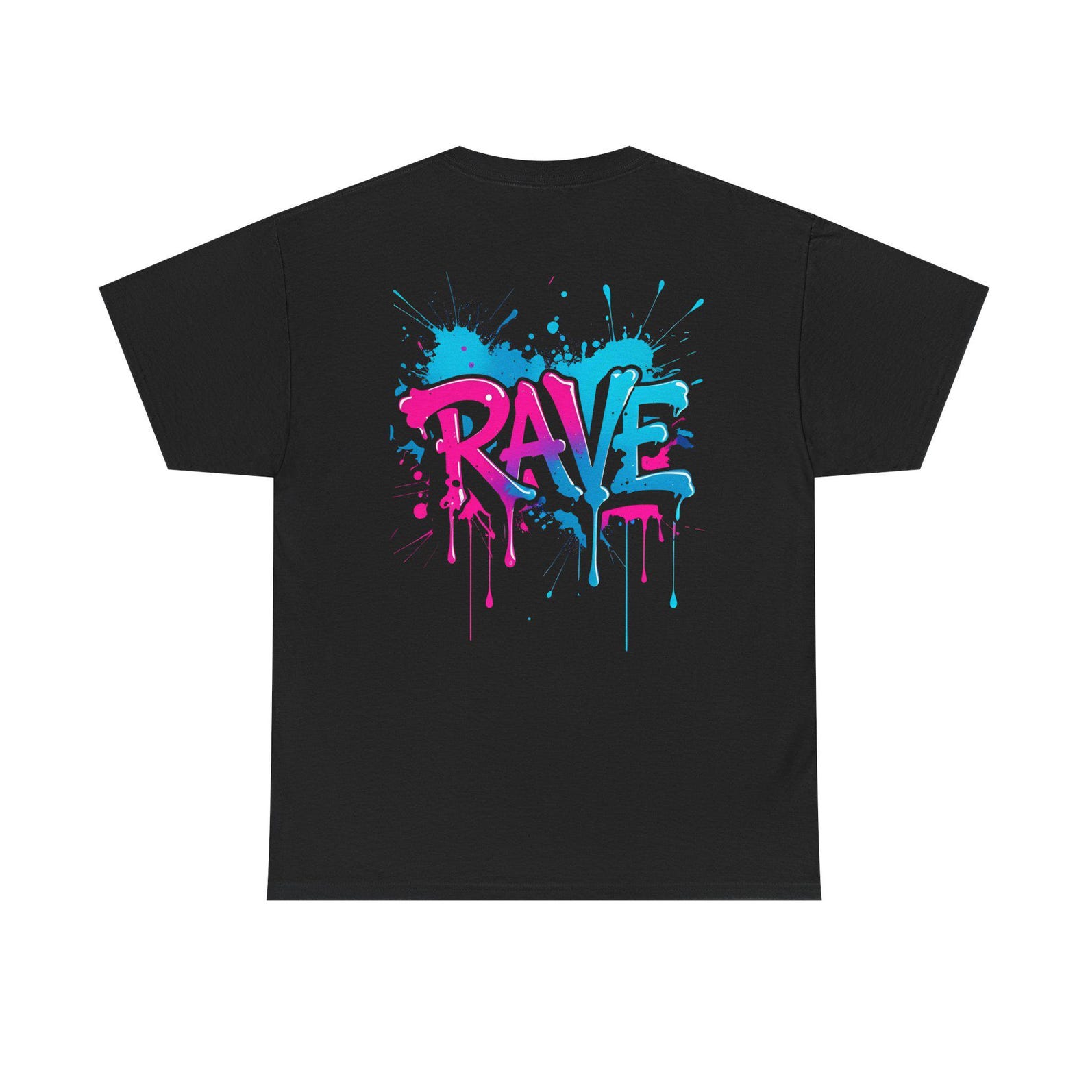 Neon Graffiti Rave T-Shirt: Unisex EDM Festival Tee S