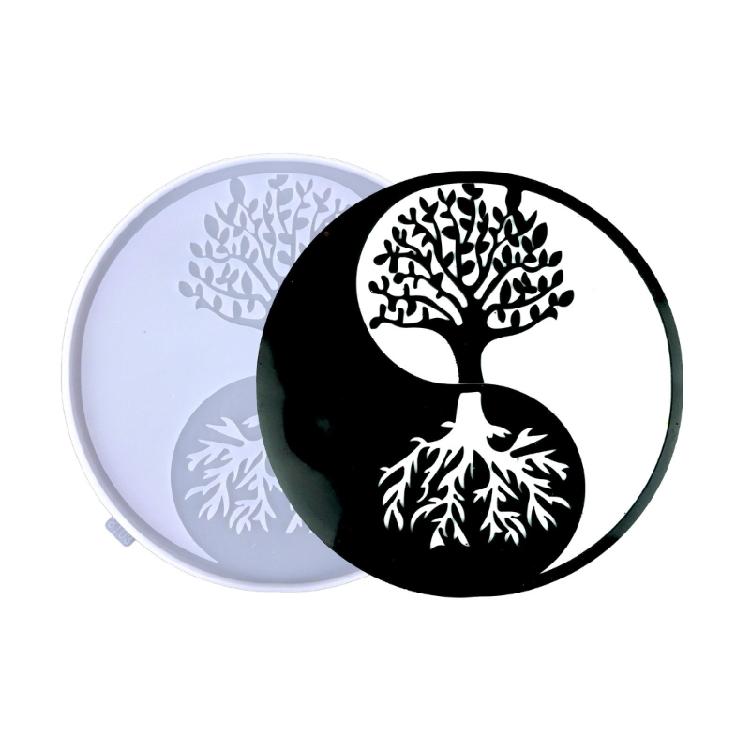 Tree-of-Life and Moon Wall Art Silicone Molds Epoxy Resin Casting Molds for DIY