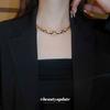 Curved Diamond Pattern Oil Drop Necklace Retro Antique Neck Chain Necklace