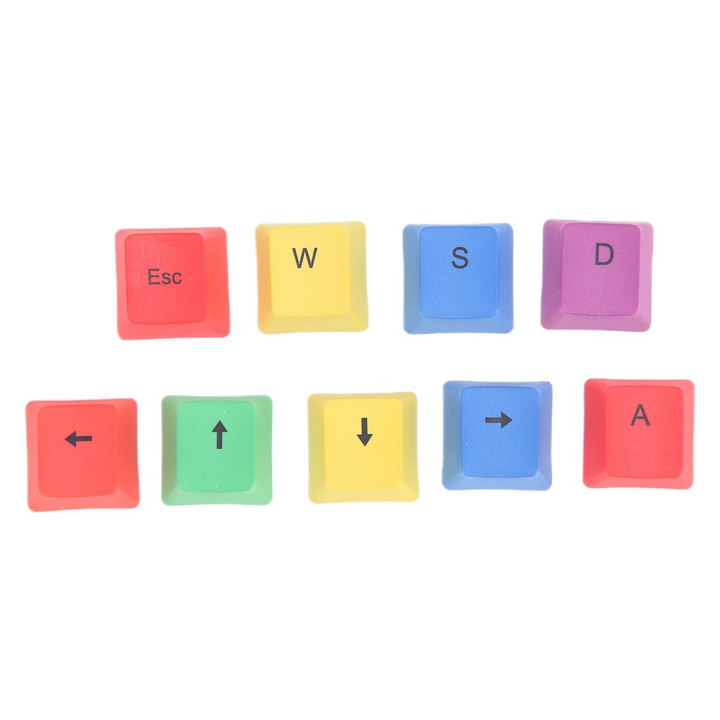 9Pcs Keycaps Colorful Gaming PBT Wearproof Anti Fatigue Comfortable Mechanical Keyboard Keycaps