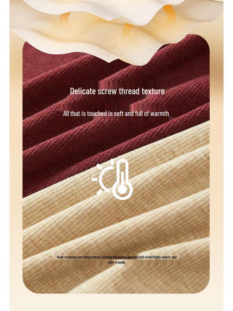 Seamless High-Neck Slim Fit Women's Autumn/Winter Warm Base Layer Innerwear