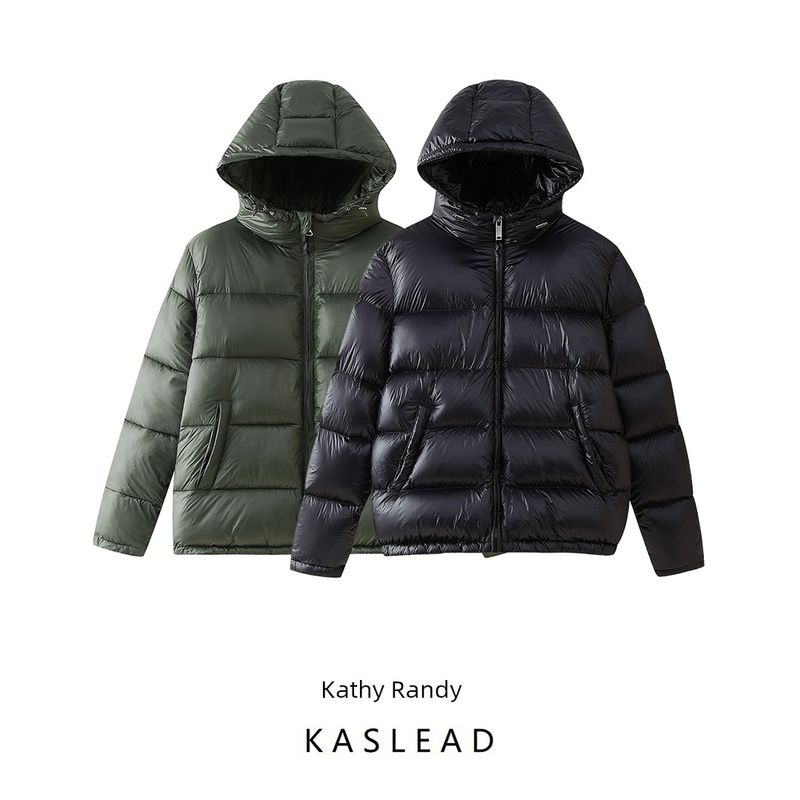 Kaslead New Arrival Women's Clothing Fashion Style Fashion Minimalist All-Matching Hooded Two Colors Short Cotton Coat Jacket