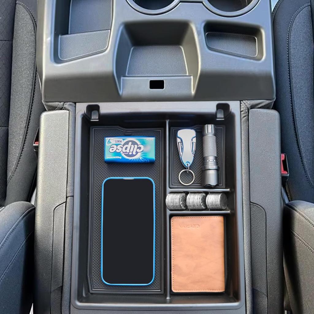 Center Console Organizer Tray Compatible With -2025 2026 Chevrolet Silverado/GMC Sierra 1500, -2026 Silverado/Sierra 2500HD 3500HD, Armrest Storage