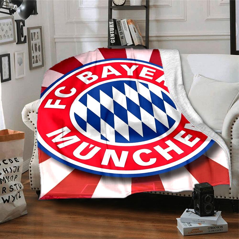 1pc Bayern Munich Blanket, Gift, for Men and Women, Soft Blanket, Good for Sofa Bed Couch Travel, Lightweight Flannel Blanket