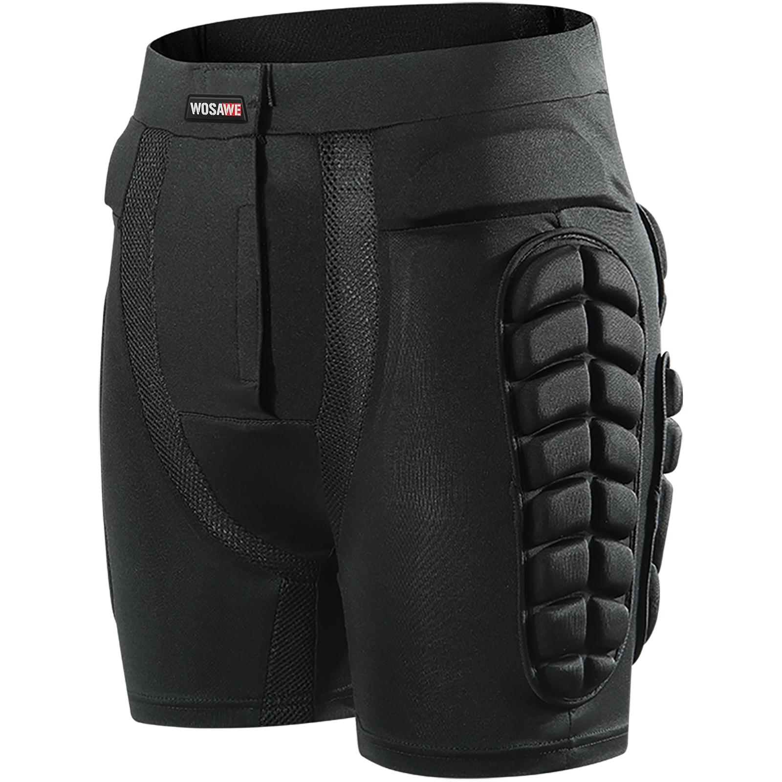 WOSAWE Motorcycle Riding Padded Shorts Motocross Hip Butt Padded Skating Ski Snowboard Shorts Breathable Sports Gear L