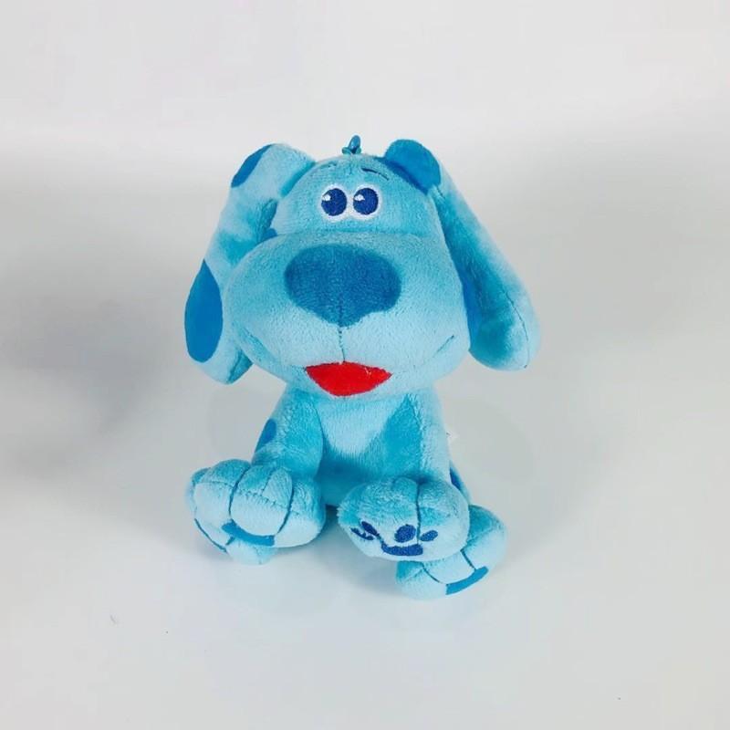 Adorable Blue Spotted Dog Plush Toy Ultra Soft Short Plush 20cm Kids Gift
