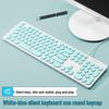 Silent Wired Chocolate Keyboard and Mouse Set for Laptops - Membrane Office Design for Girls