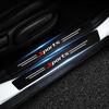 4PCS Car Door Plate Sill Scuff Cover Carbon Fiber Anti Scratch Protector Sticker